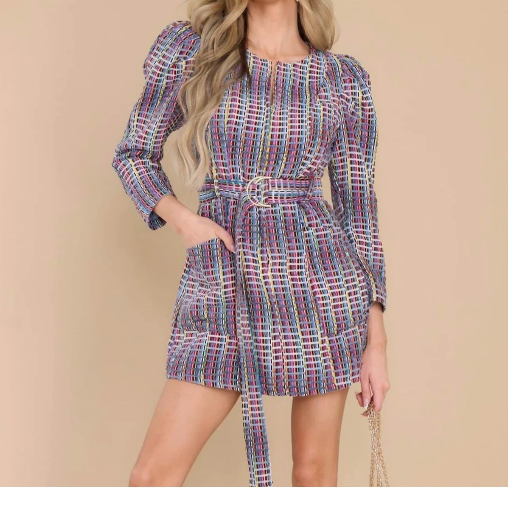 Queen of sparkles Multicolor tweed  Women's Dress